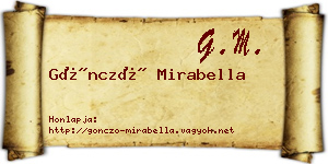 Göncző Mirabella névjegykártya