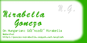 mirabella gonczo business card